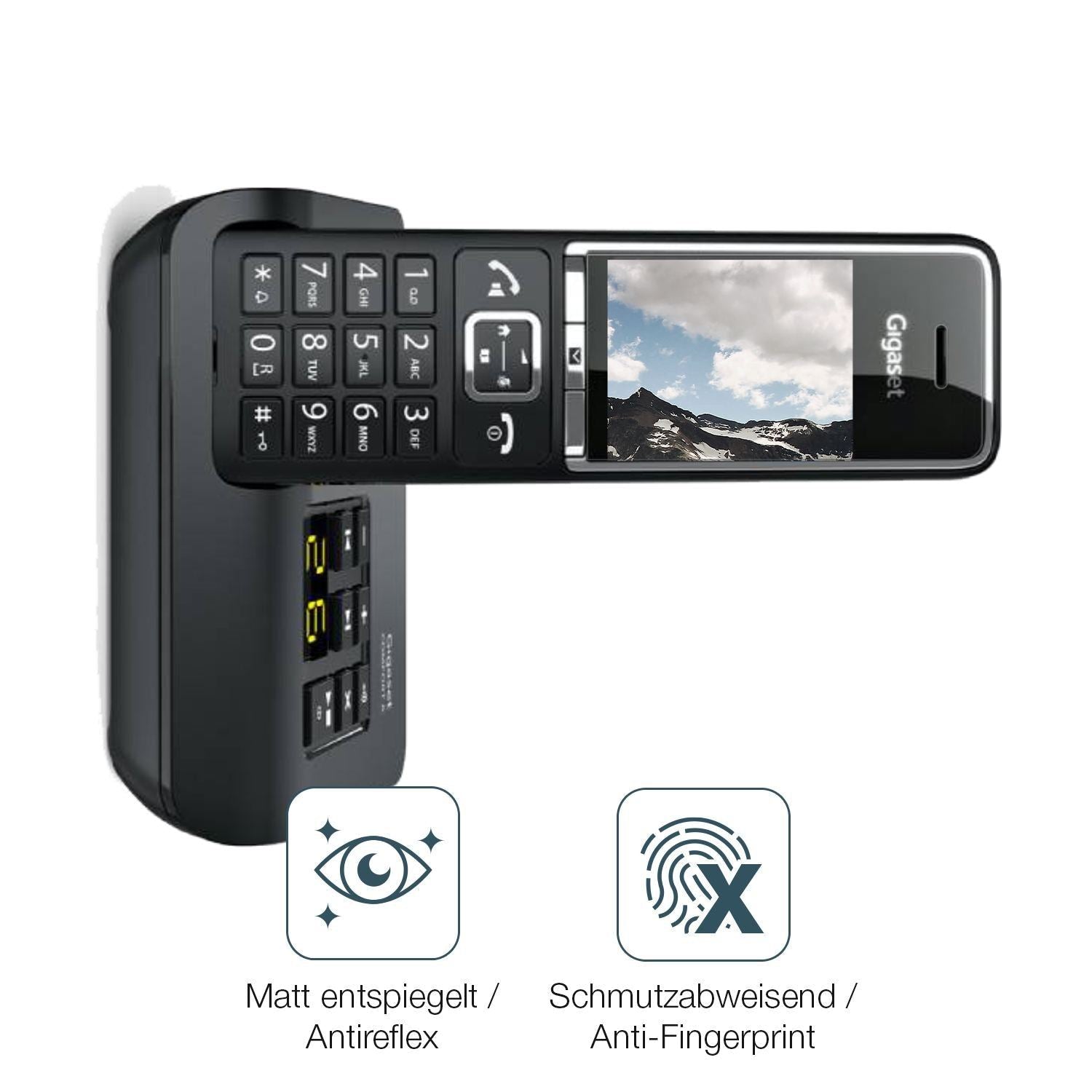 2x 9H Schutzfolie matt für Gigaset Comfort 520A Du (5)