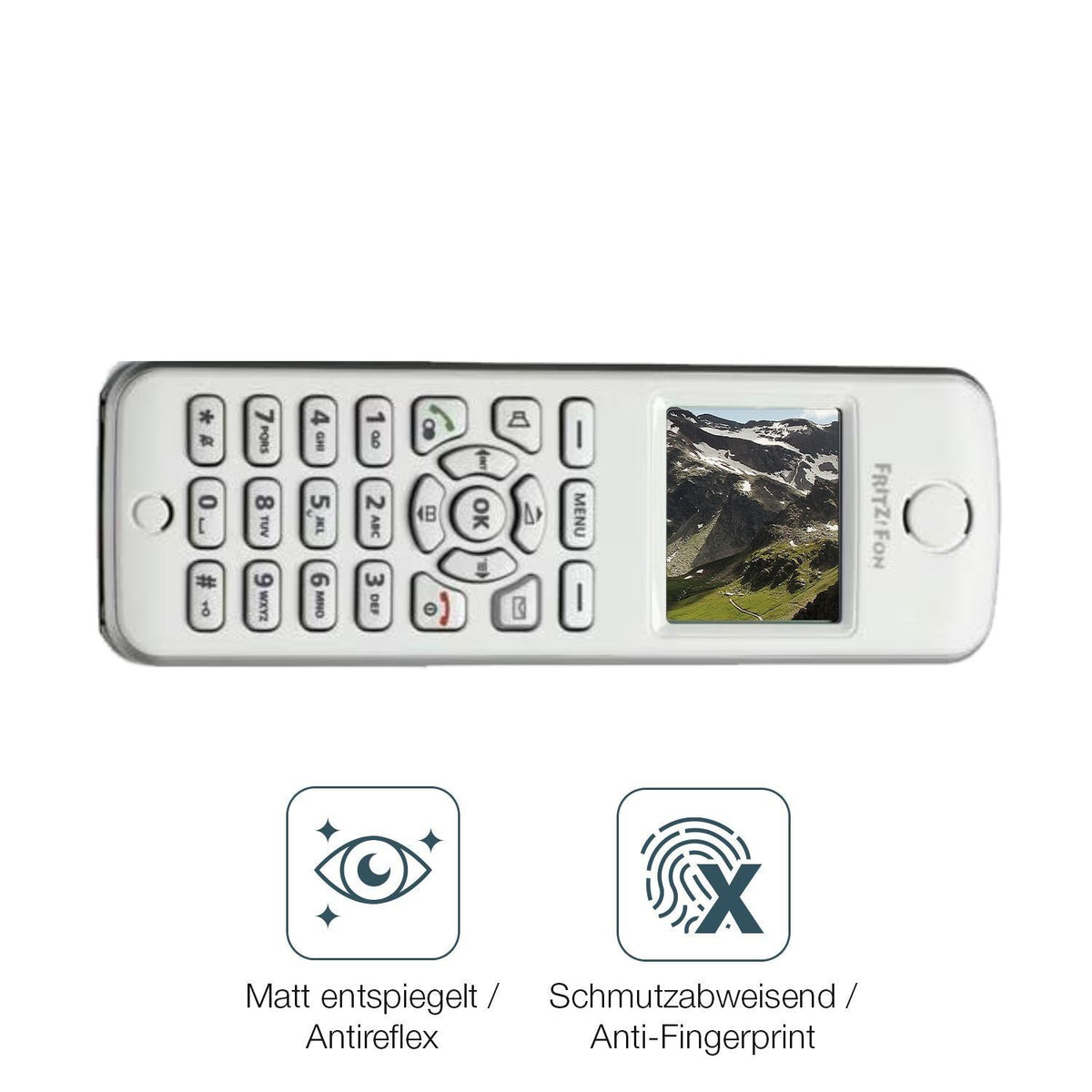 4x Schutzfolie matt für FRITZ! FON M2 Dect Display (4)