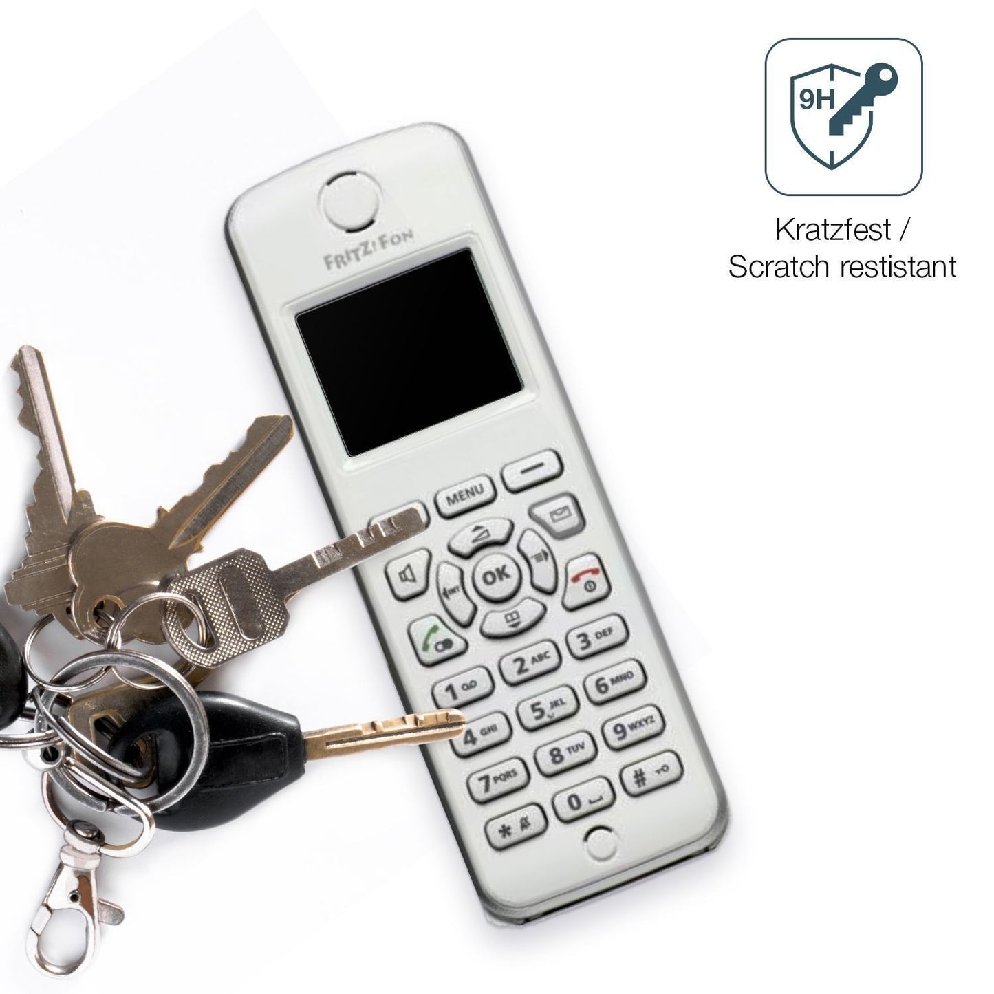 2x 9H Schutzfolie matt für FRITZ! FON M2 Dect Panz (3)