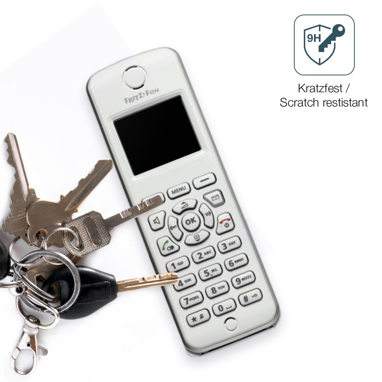 2x 9H Schutzfolie matt für FRITZ! FON M2 Dect Panz (3)