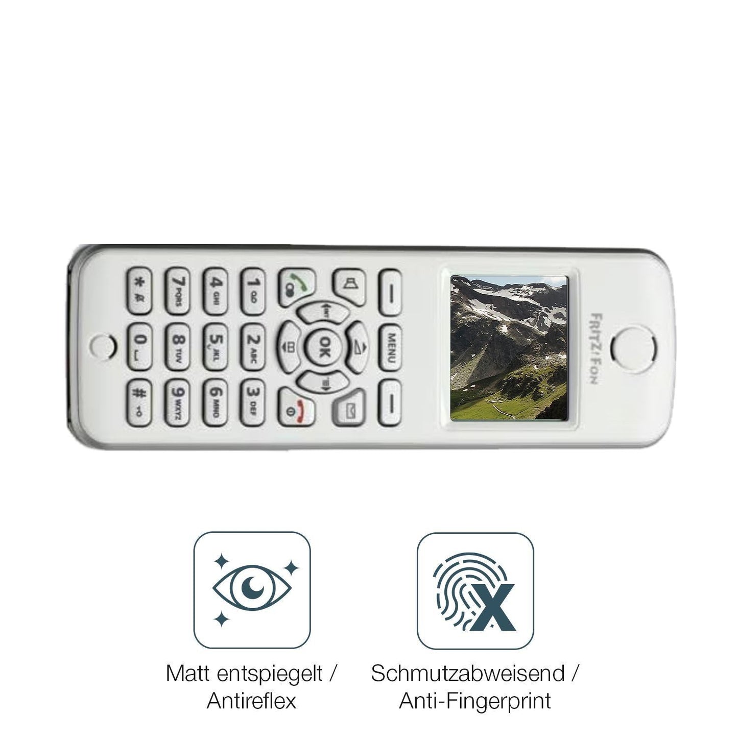 2x 9H Schutzfolie matt für FRITZ! FON M2 Dect Panz (5)