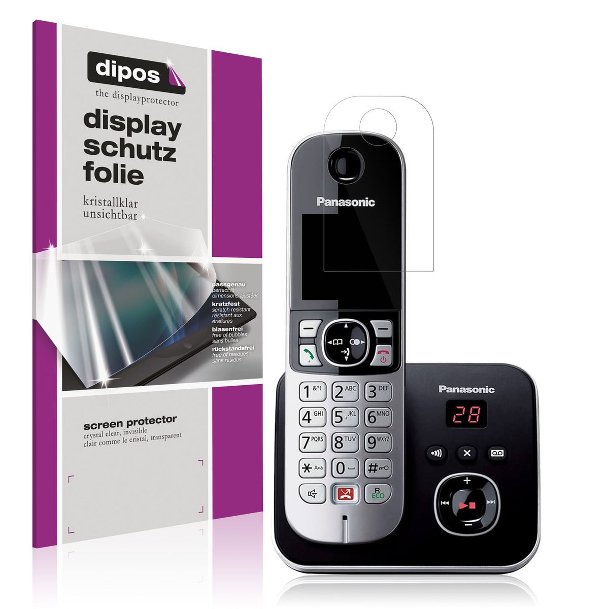 4x Schutzfolie klar für Panasonic KX-TG6861 Displa (1)