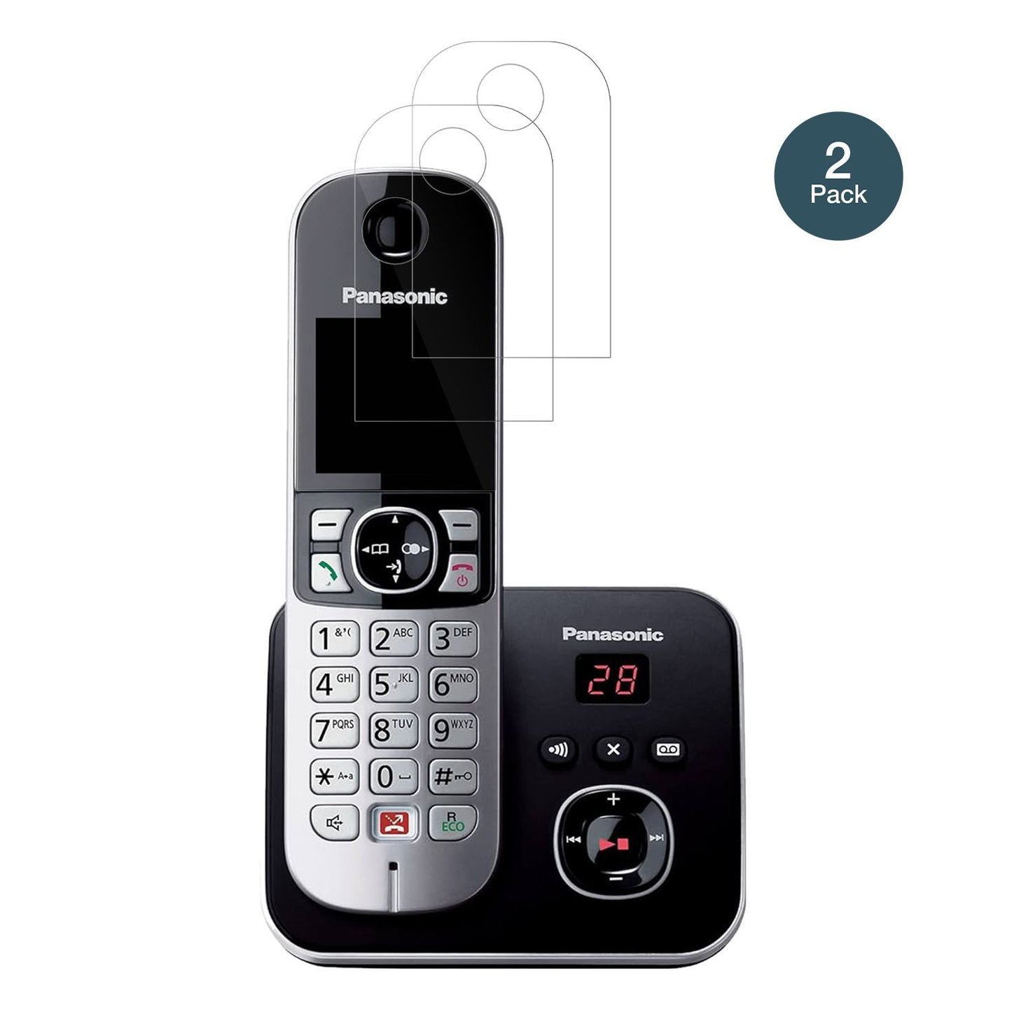 2x 9H Schutzfolie für Panasonic KX-TG6861 Panzerfo (2)