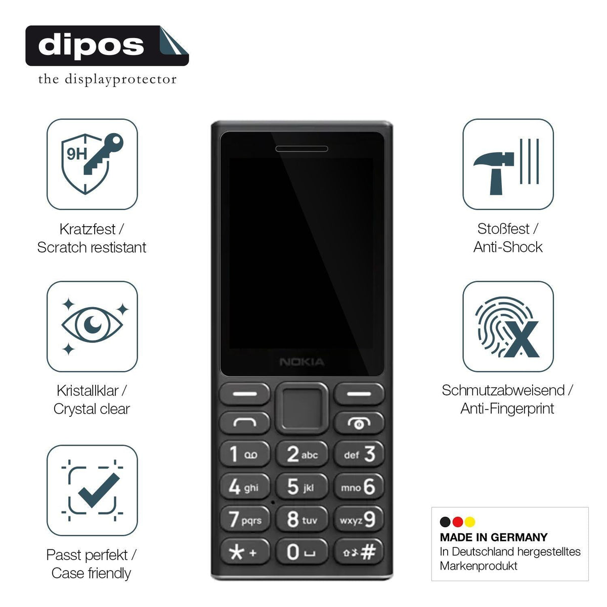 2x 9H Schutzfolie für Nokia 105 2024 Panzerfolie (7)