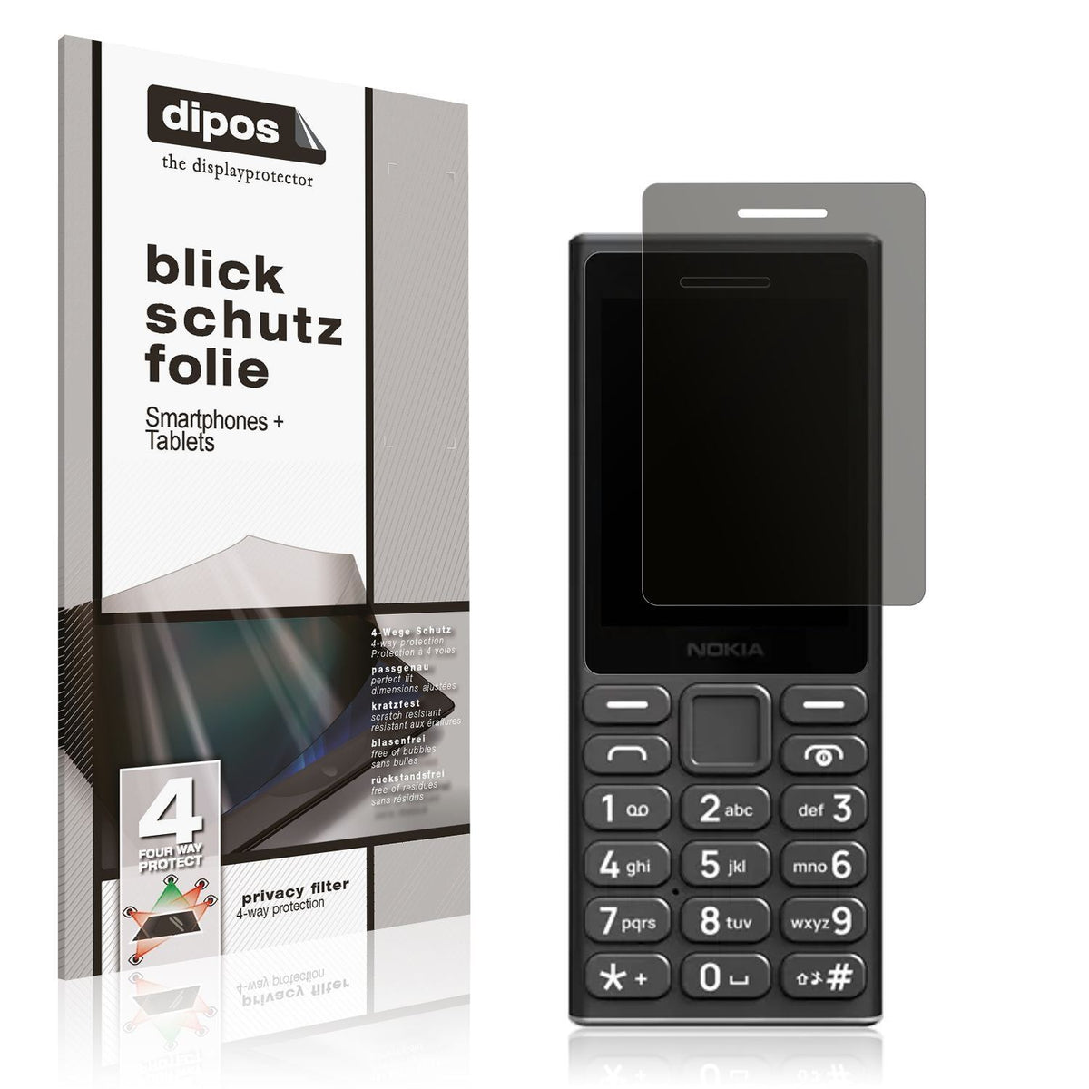 Blickschutzfolie für Nokia 105 4G 2024 matt Schutz (1)