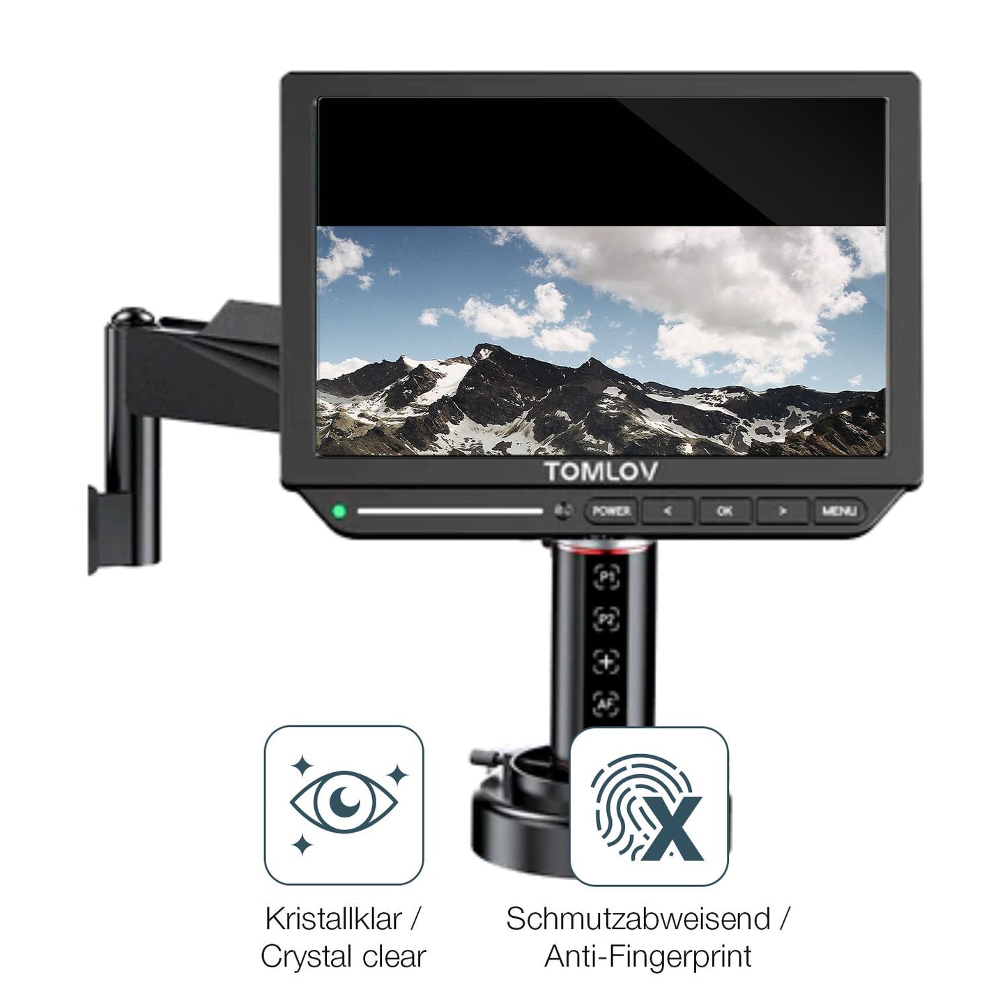 4x Schutzfolie klar für Tomlov TM4K-4K FLEX Displa (4)