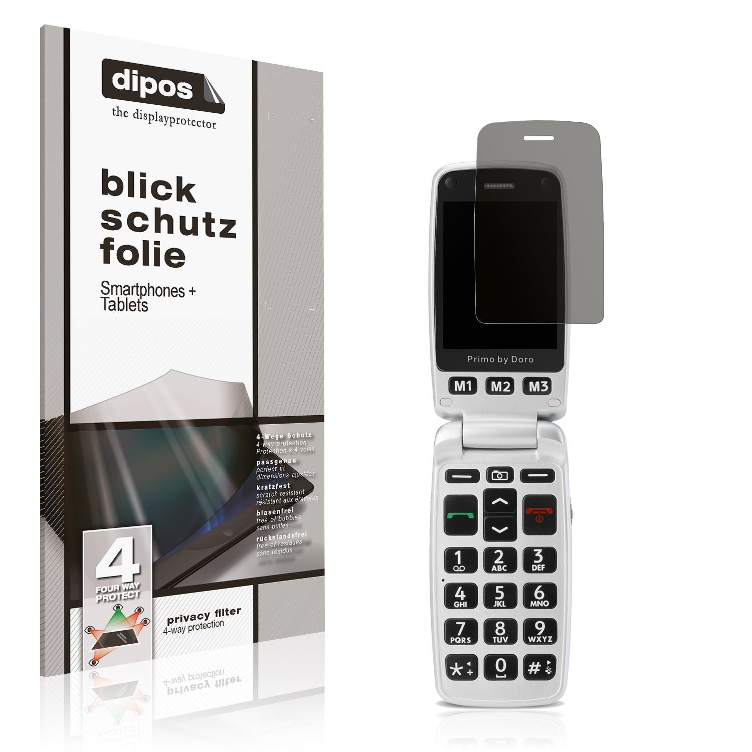 Blickschutzfolie für Doro Primo 413 matt Schutzfol (1)