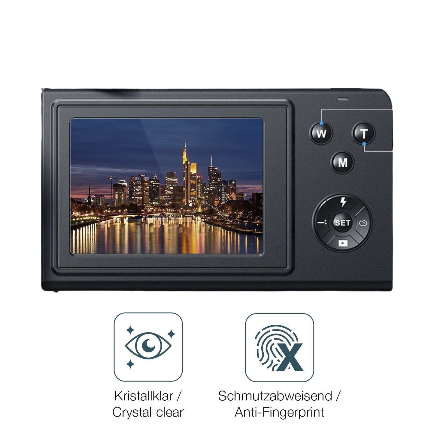 4x Schutzfolie klar für Wolfang WDC01 Display-Schu (4)