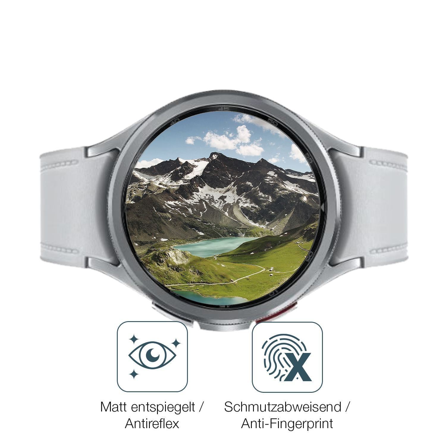 2x 9H Schutzfolie matt für Samsung Galaxy Watch 6  (5)