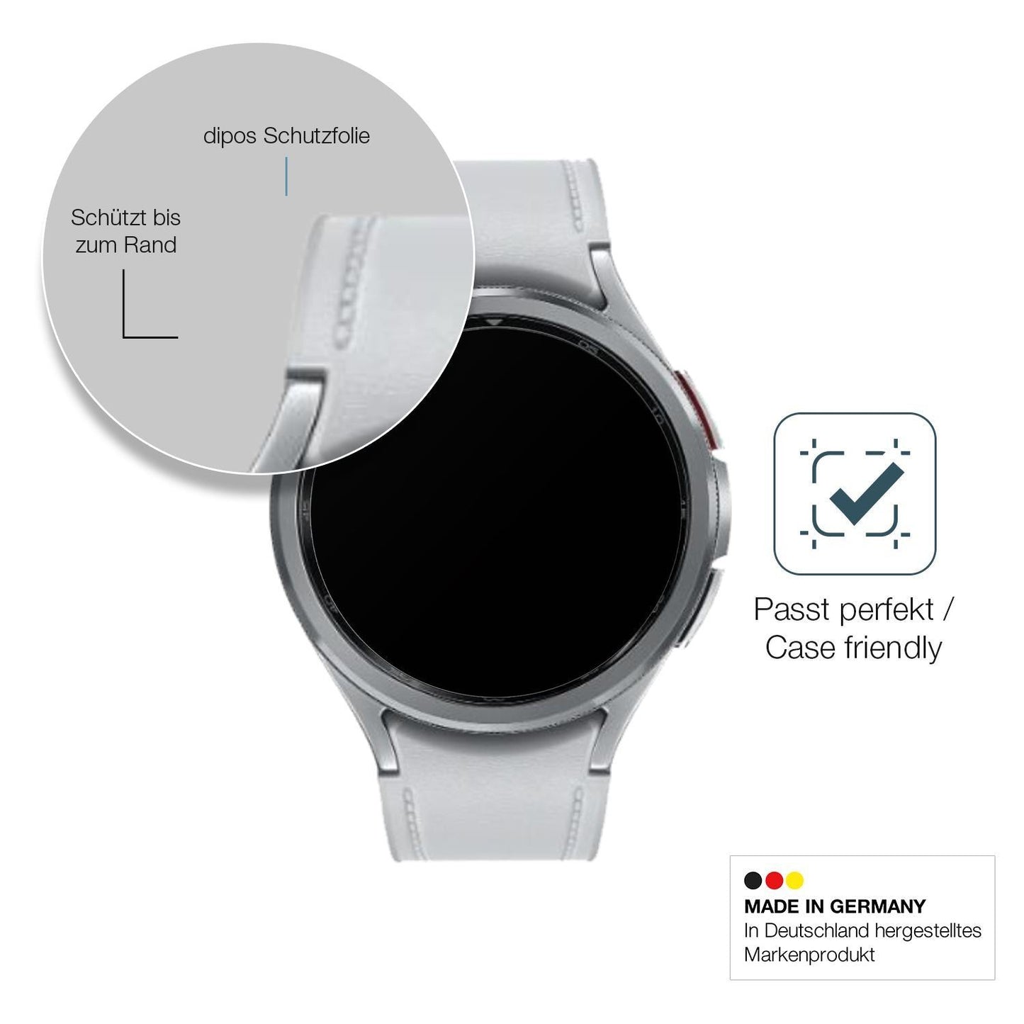2x 9H Schutzfolie matt für Samsung Galaxy Watch 6  (6)