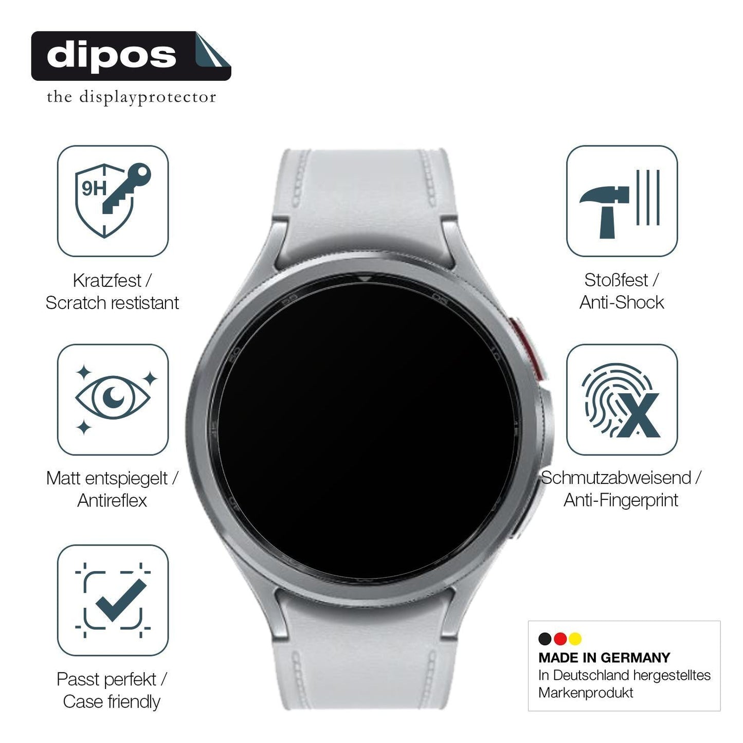 2x 9H Schutzfolie matt für Samsung Galaxy Watch 6  (7)