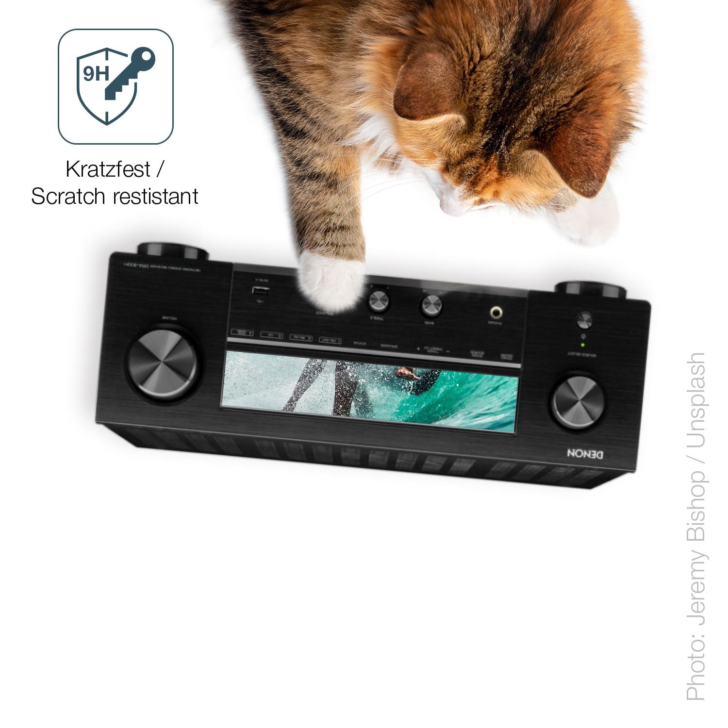 2x 9H Schutzfolie für Denon DRA-800H Panzerfolie (3)