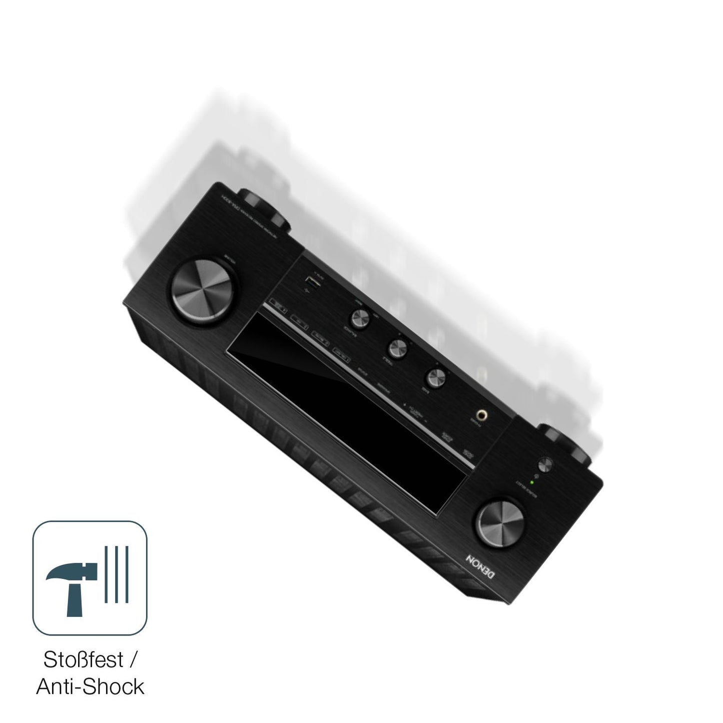 2x 9H Schutzfolie für Denon DRA-800H Panzerfolie (4)