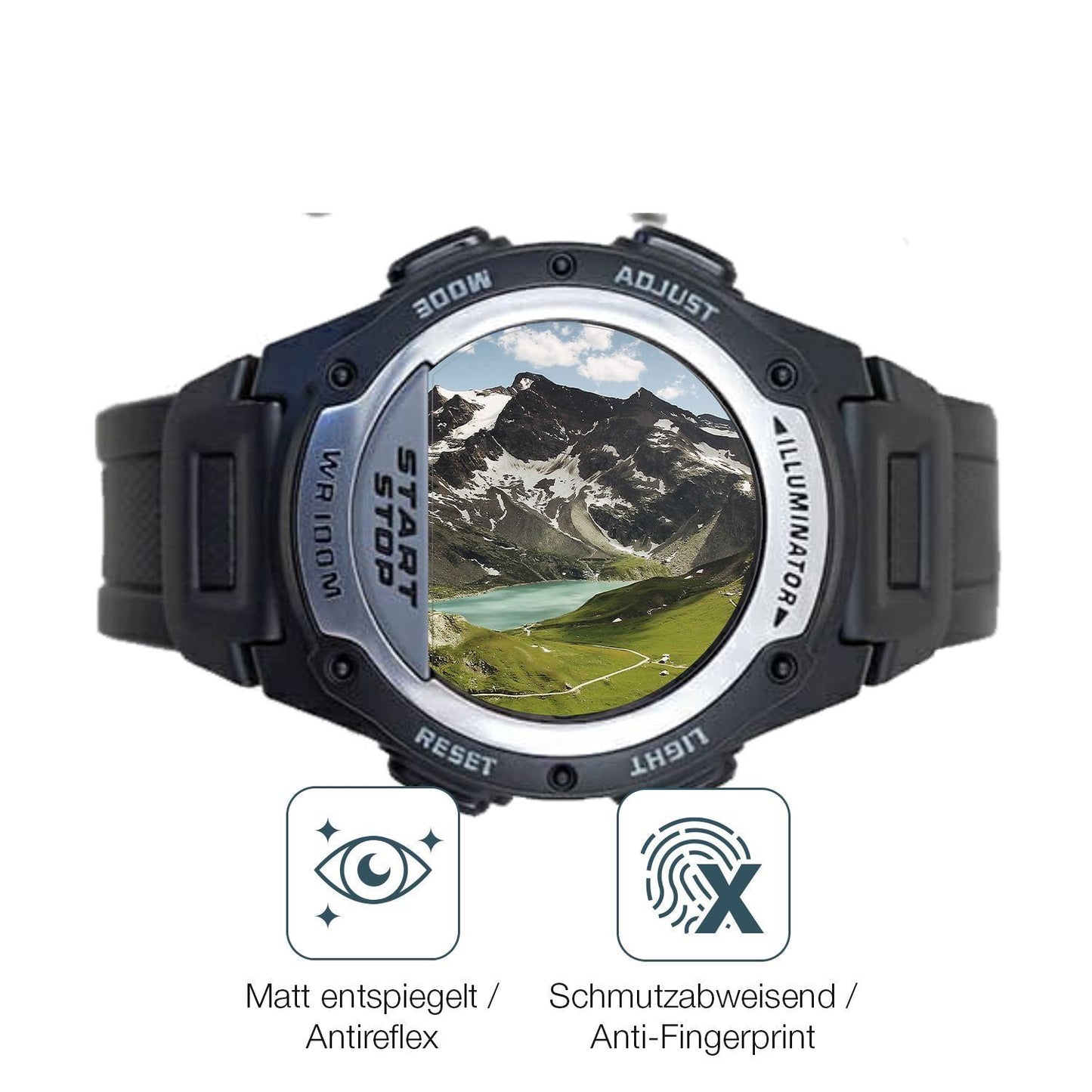 6x Schutzfolie matt für Casio W-756 Display-Schutz (4)