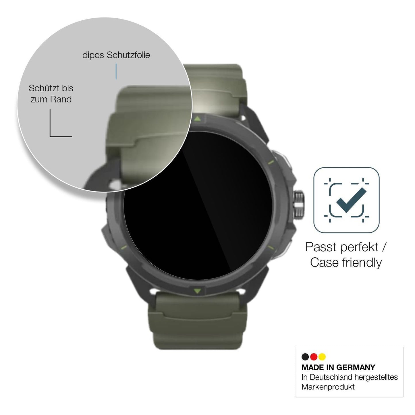 2x 9H Schutzfolie für Hammer Watch 2 Military Edit (6)