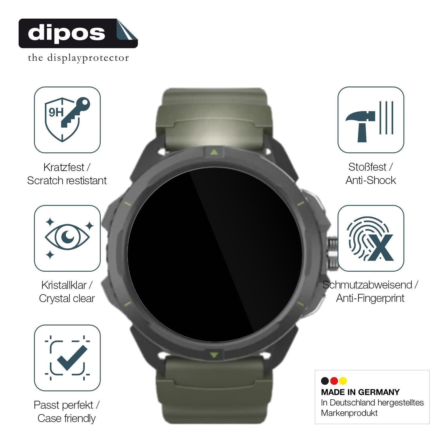 2x 9H Schutzfolie für Hammer Watch 2 Military Edit (7)