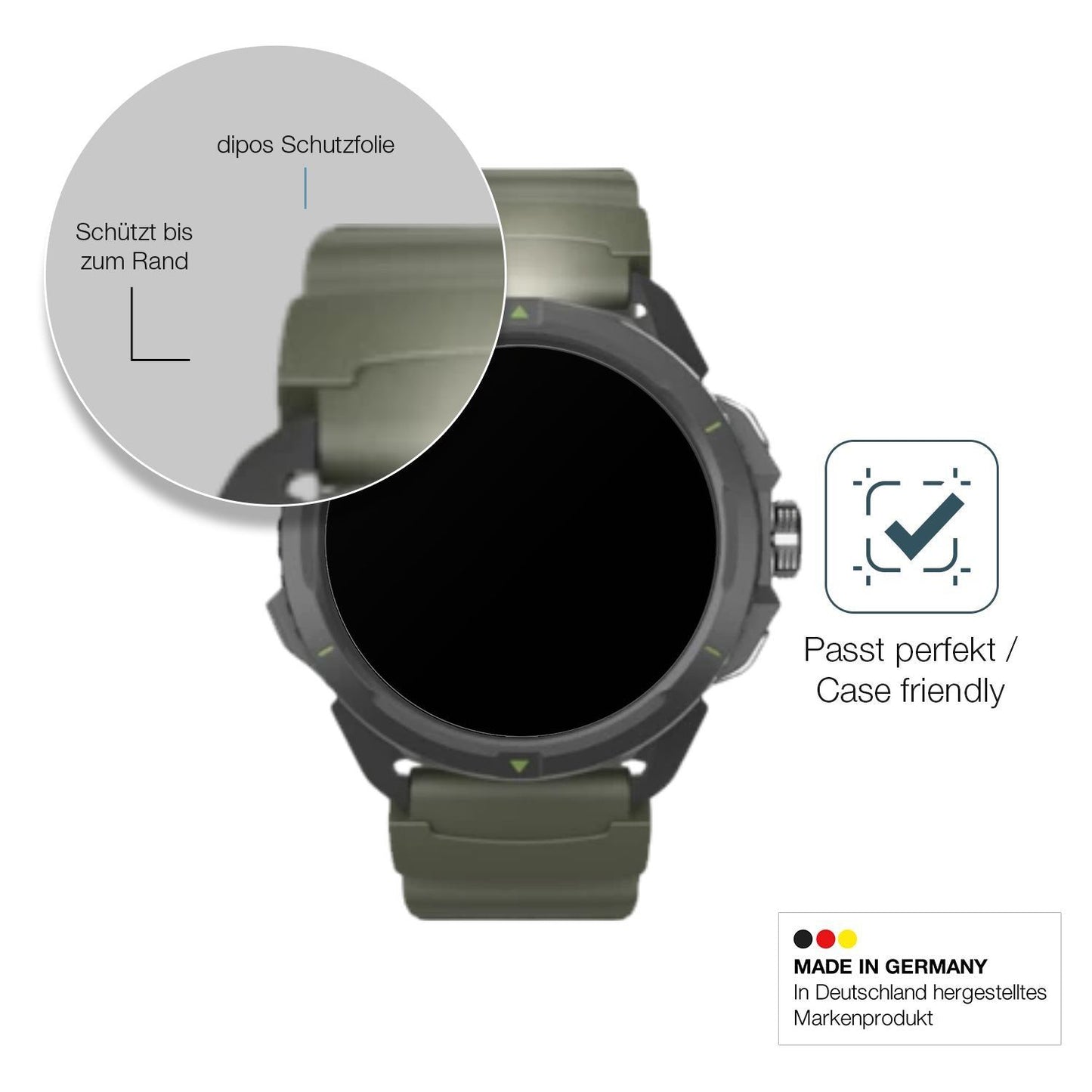 2x 9H Schutzfolie matt für Hammer Watch 2 Military (6)