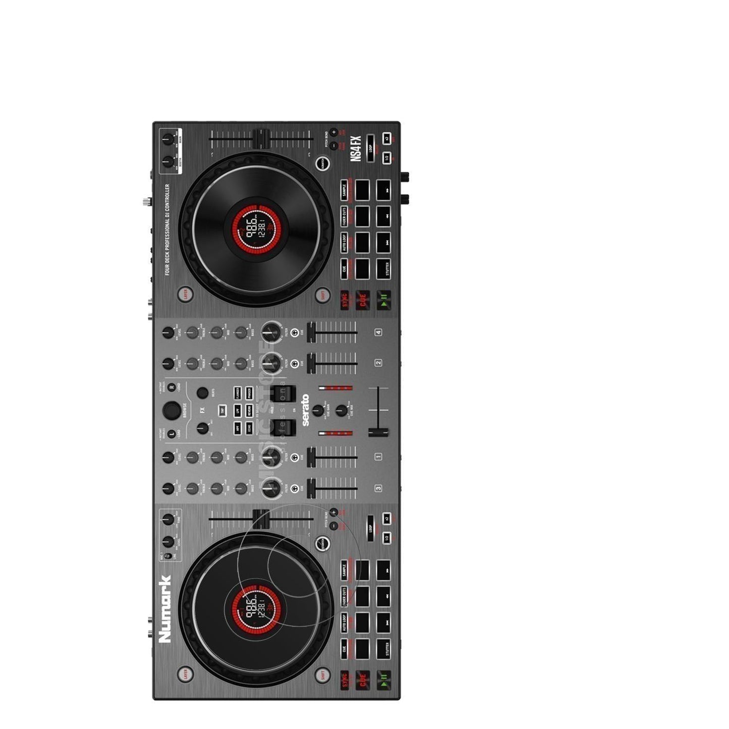 2x Schutzfolie matt für Numark NS4FX Jog Display-S (2)