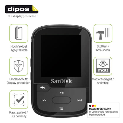 2x Full Cover Schutzfolie matt für SanDisk Clip Sp (7)