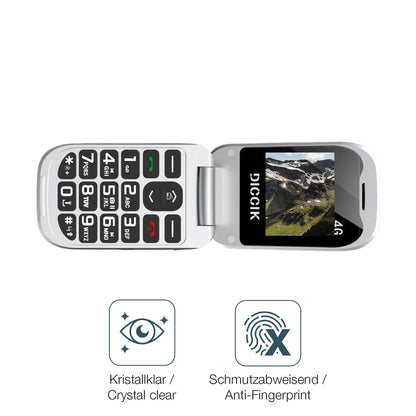 4x Schutzfolie klar für Diccik Seniorenhandy K01 D (4)