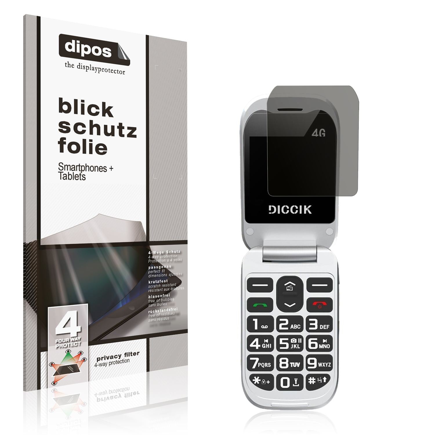 Blickschutzfolie für Diccik Seniorenhandy K01 matt (1)