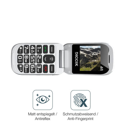 2x 9H Schutzfolie matt für Diccik Seniorenhandy K0 (5)