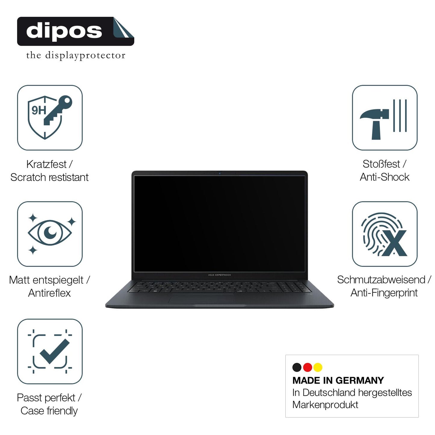 2x 9H Schutzfolie matt für Asus Expertbook B1 BM15 (7)