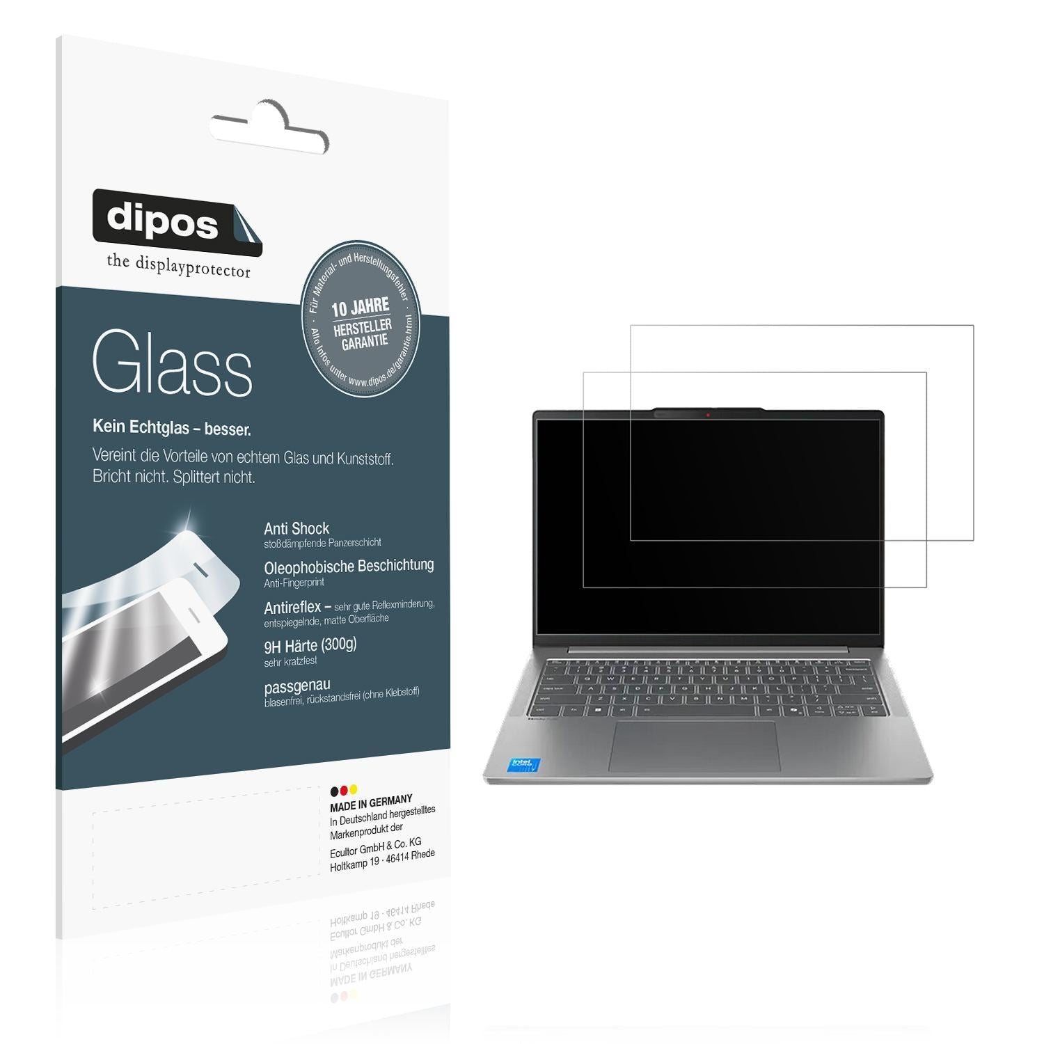 2x 9H Schutzfolie matt für Lenovo IdeaPad Slim 5i  (1)