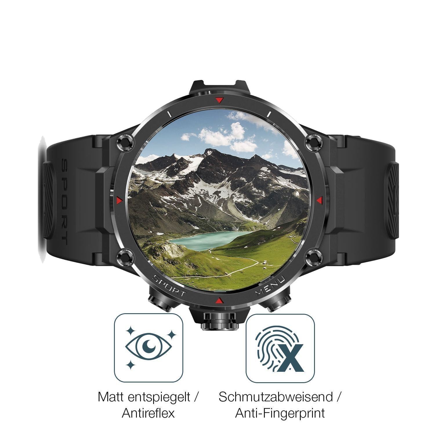 6x Schutzfolie matt für Kuzo F1-S 1.3 Zoll Display (4)