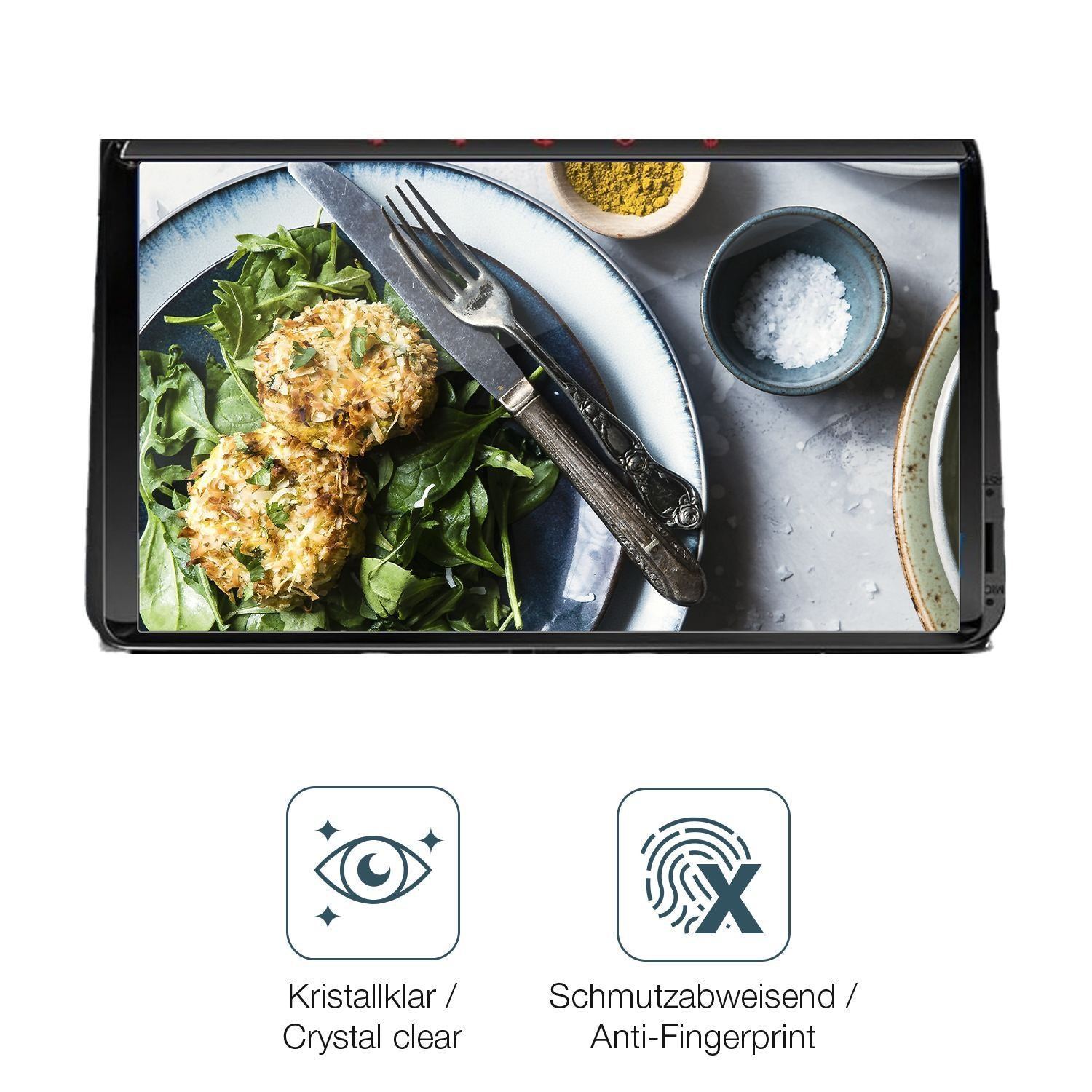 2x Schutzfolie klar für QIIKEN 8 Core 4Go Display- (4)