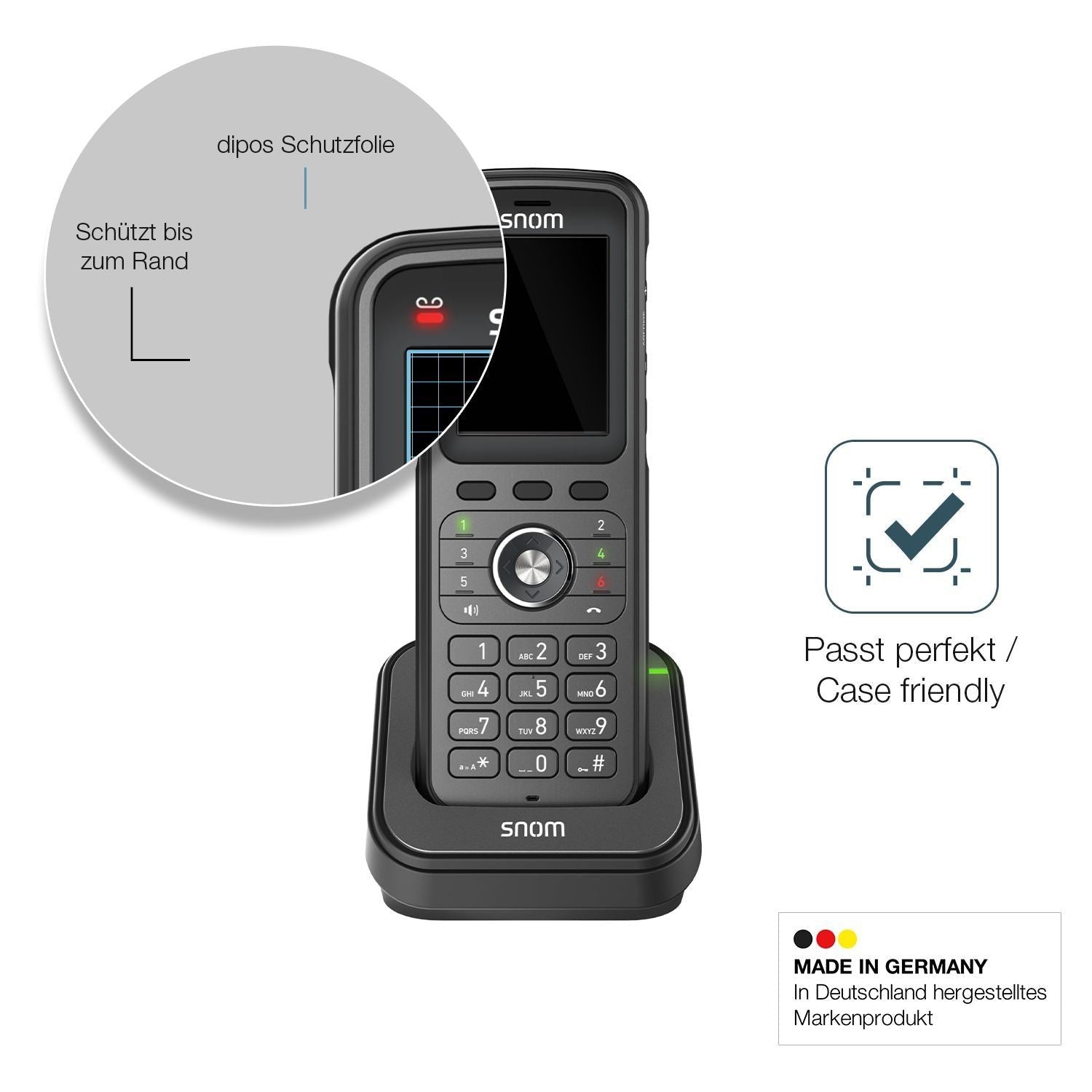 2x 9H Schutzfolie für Snom M56 Dect Panzerfolie (6)