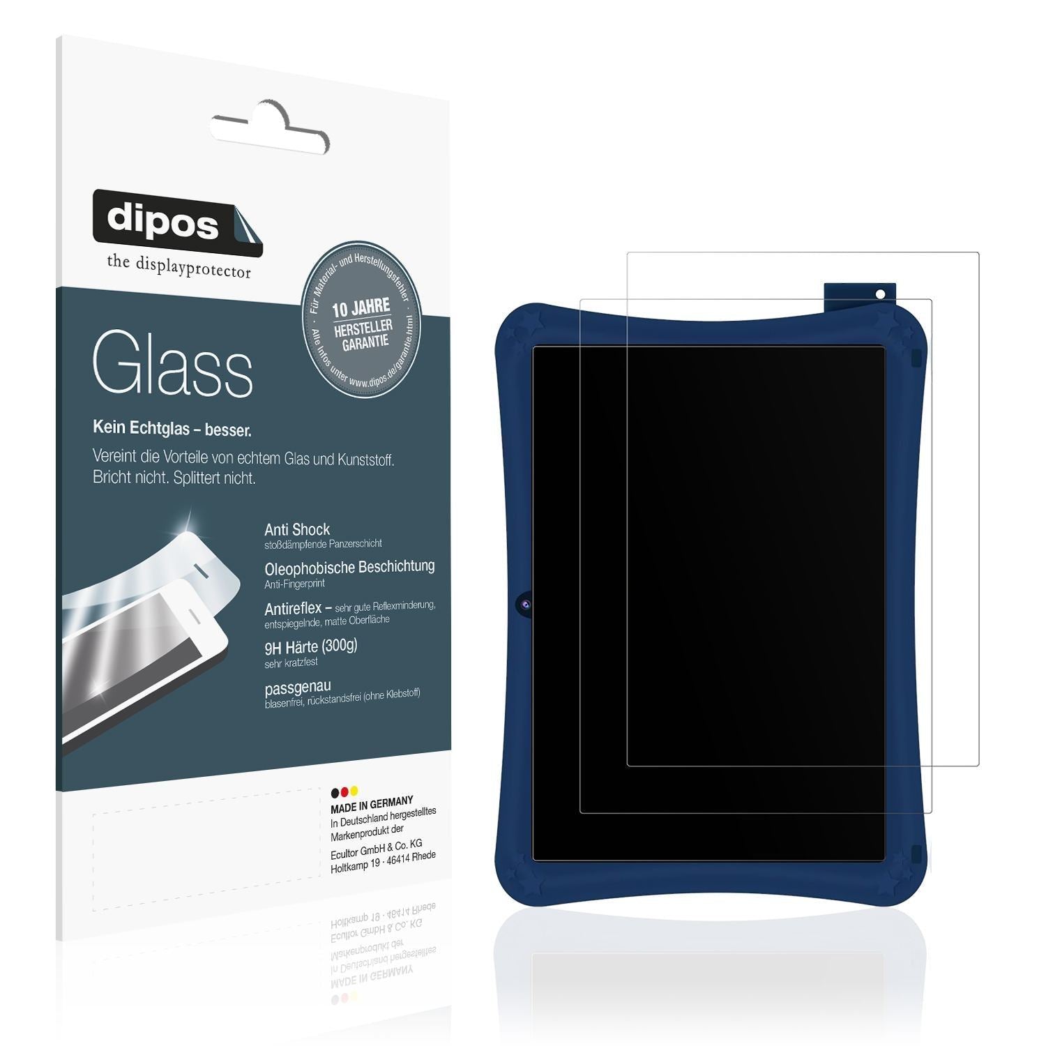 2x 9H Schutzfolie matt für WeTapble Kids Tablet 7  (1)