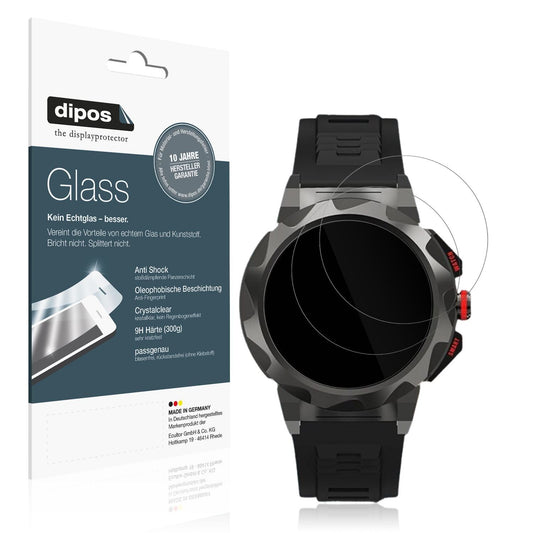 2x 9H Schutzfolie für Loyewaier 2 Zoll Smartwatch  (1)