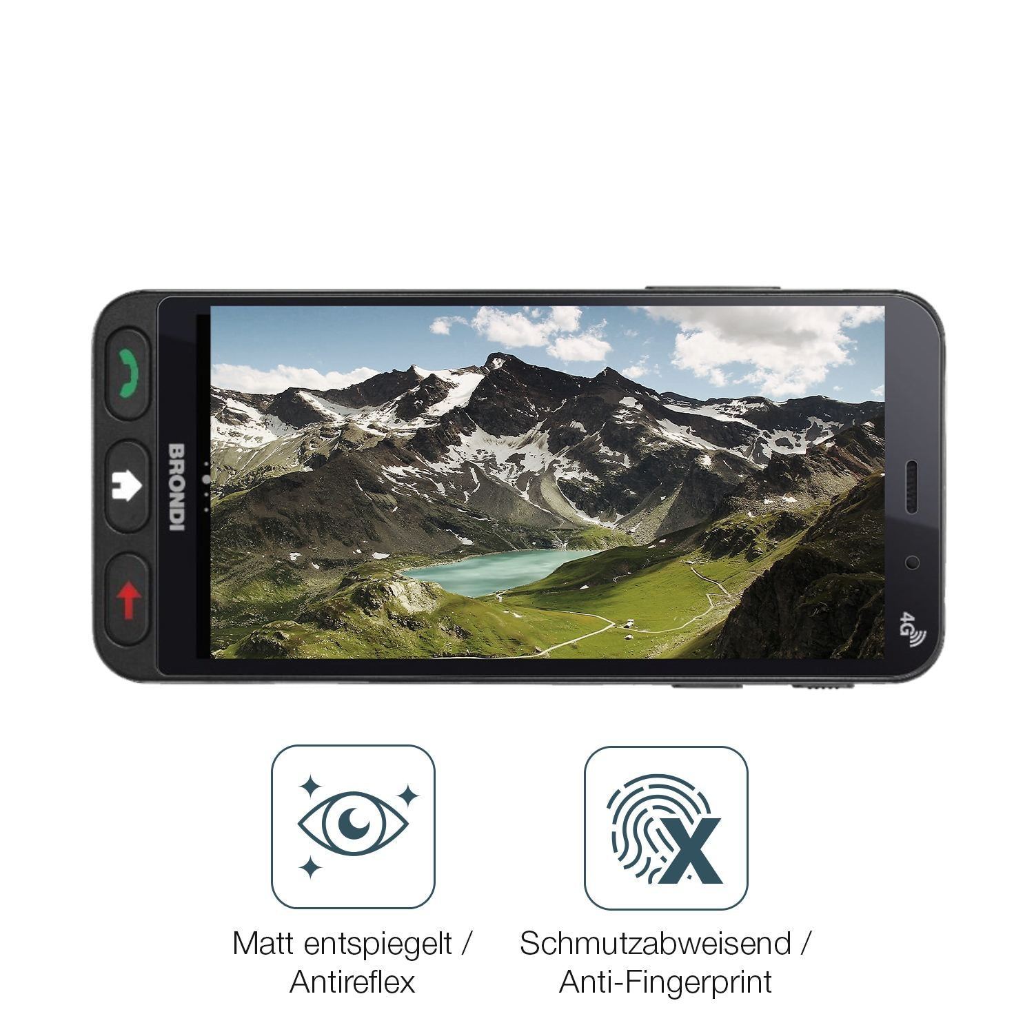 4x Schutzfolie matt für Brondi Amico Vero 4G Displ (4)