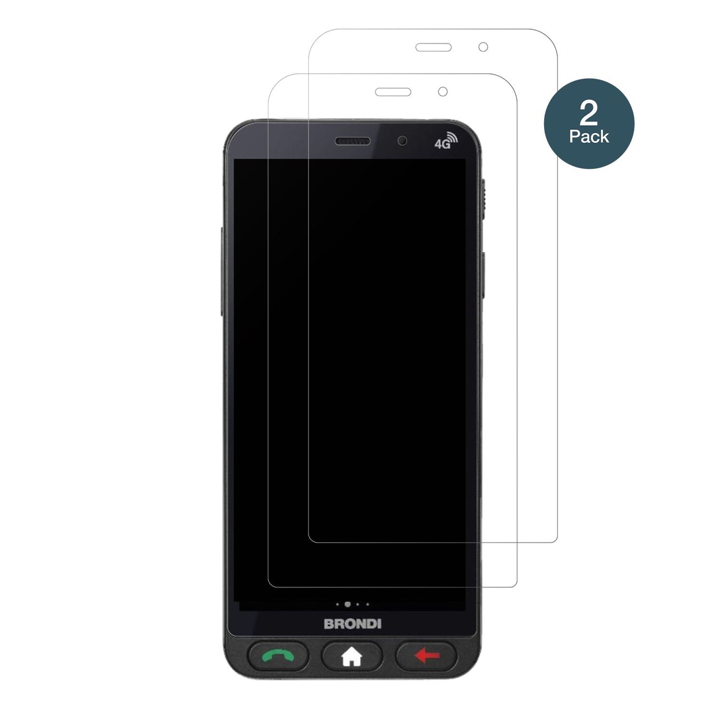 2x 9H Schutzfolie matt für Brondi Amico Vero 4G Pa (2)