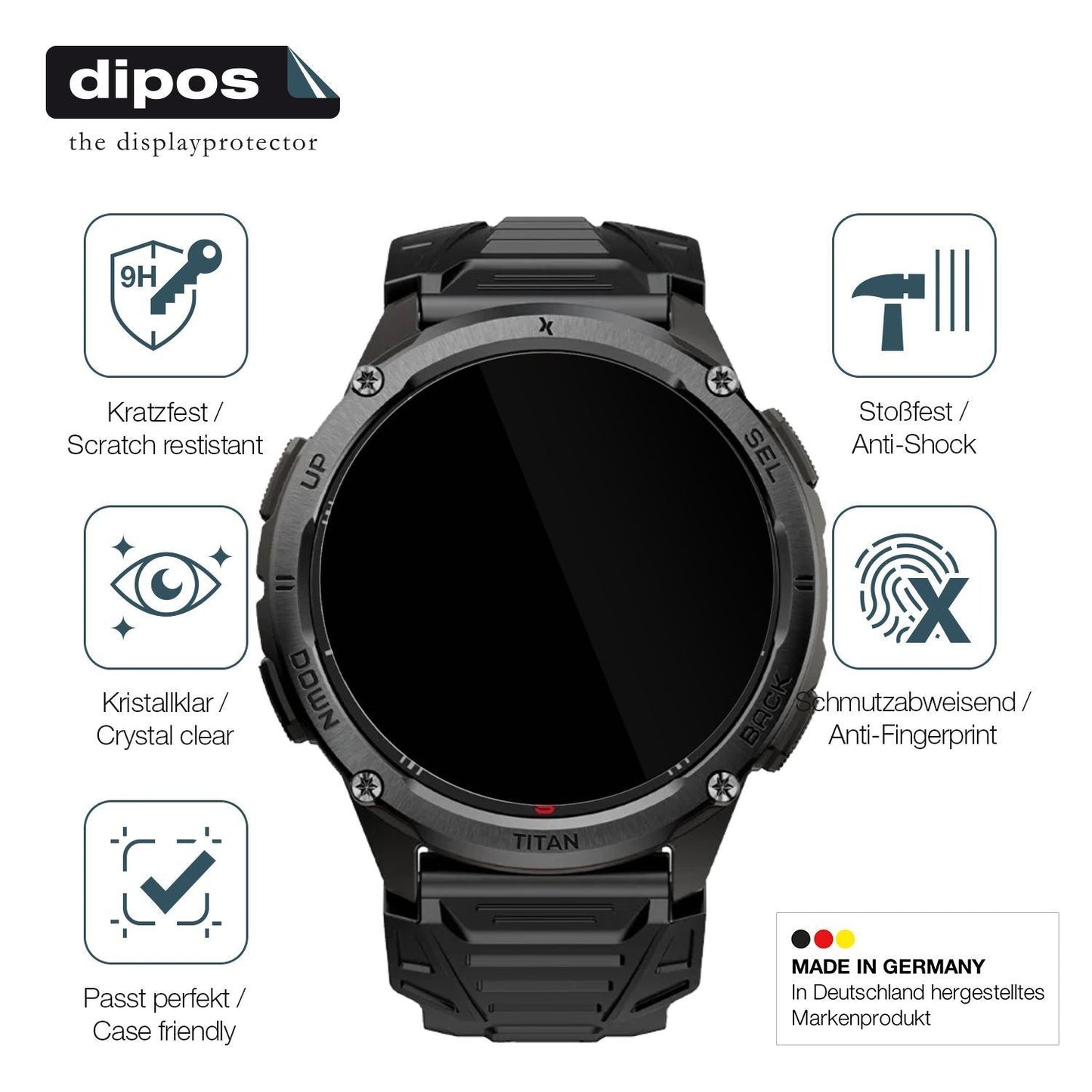 2x 9H Schutzfolie für MaxCom Titan Chronos GPS Pan (7)