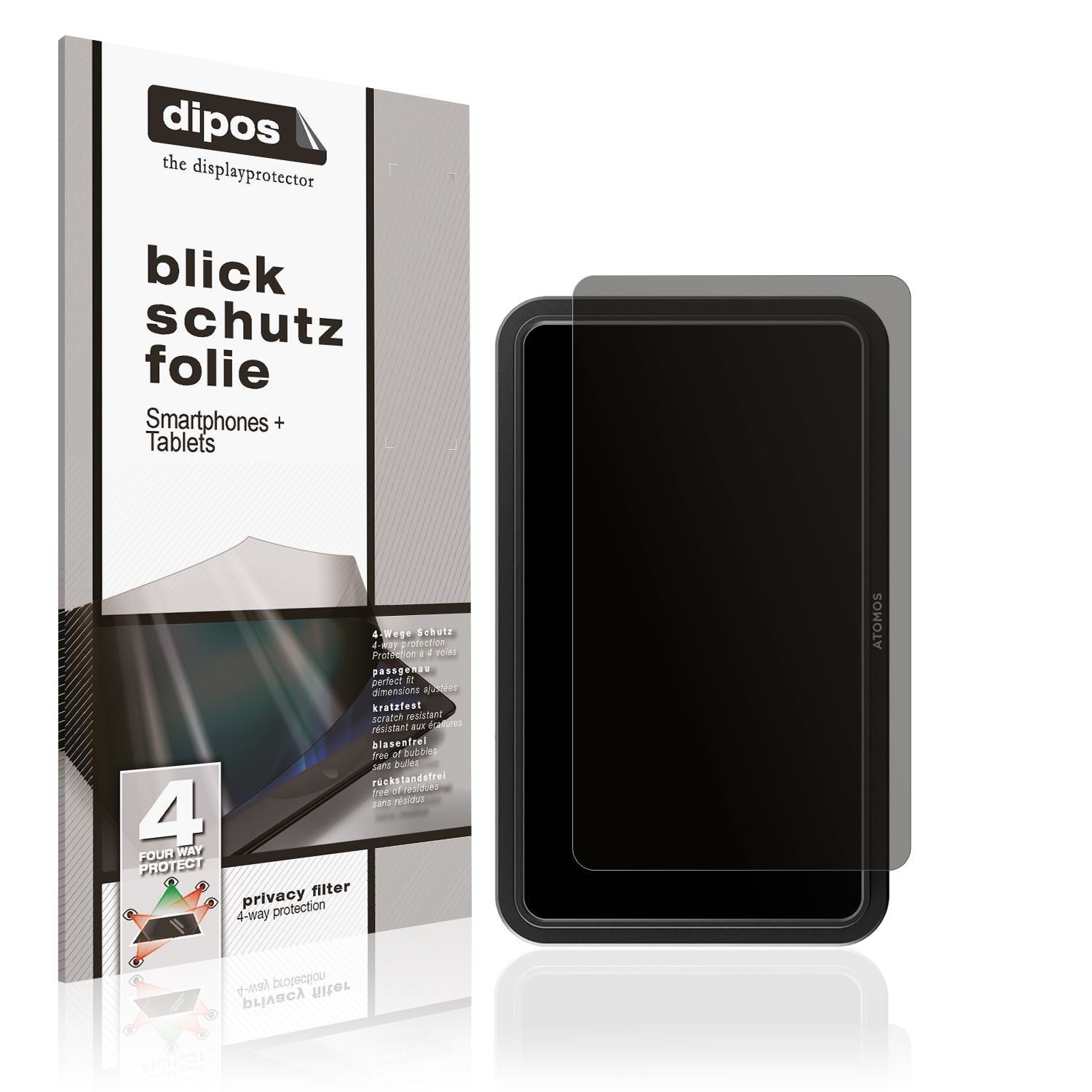 Blickschutzfolie für Atomos Shinobi Go matt Schutz (1)