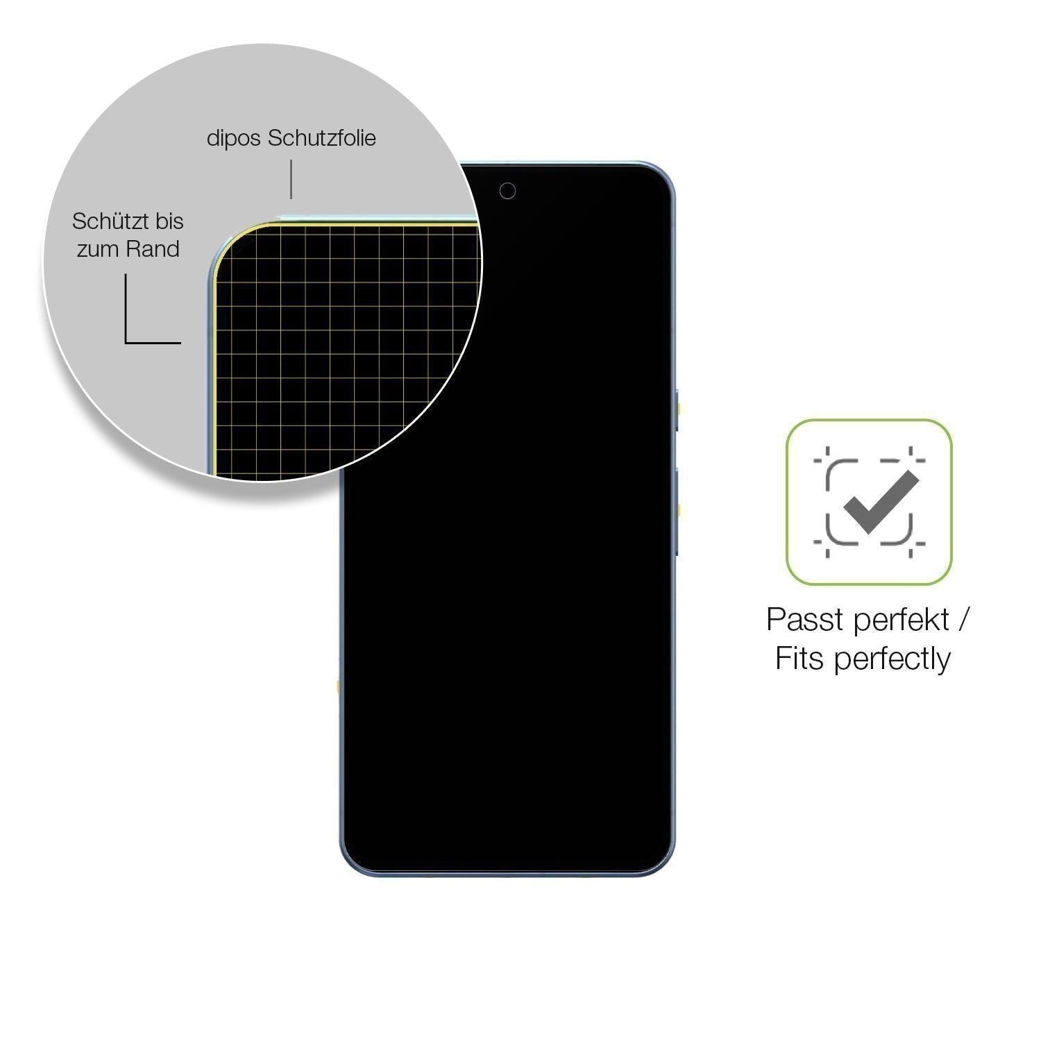 2x Full Cover Schutzfolie matt für Google Pixel 8  (6)
