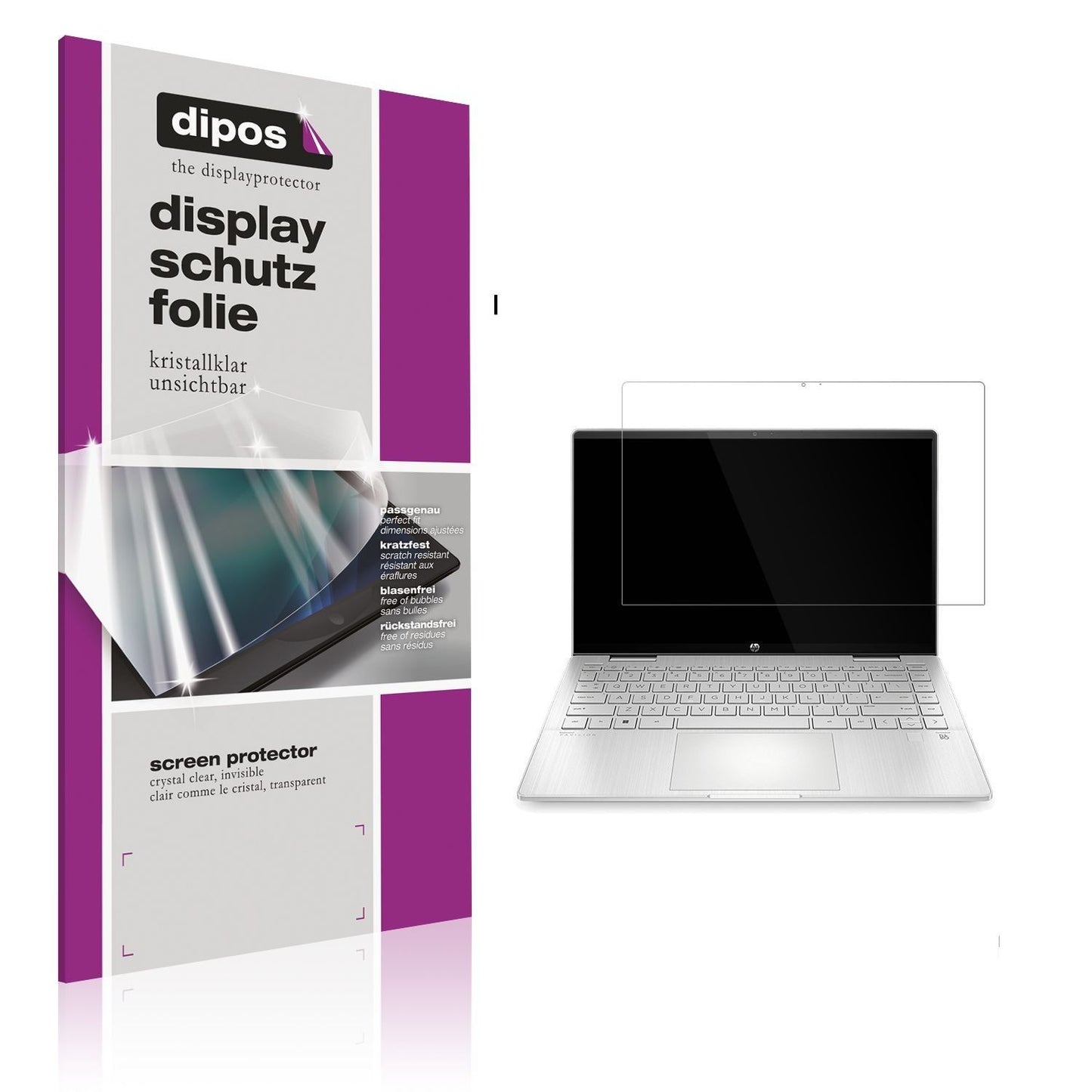 2x Schutzfolie klar für HP Pavilion x360 2-in-1 14 (1)