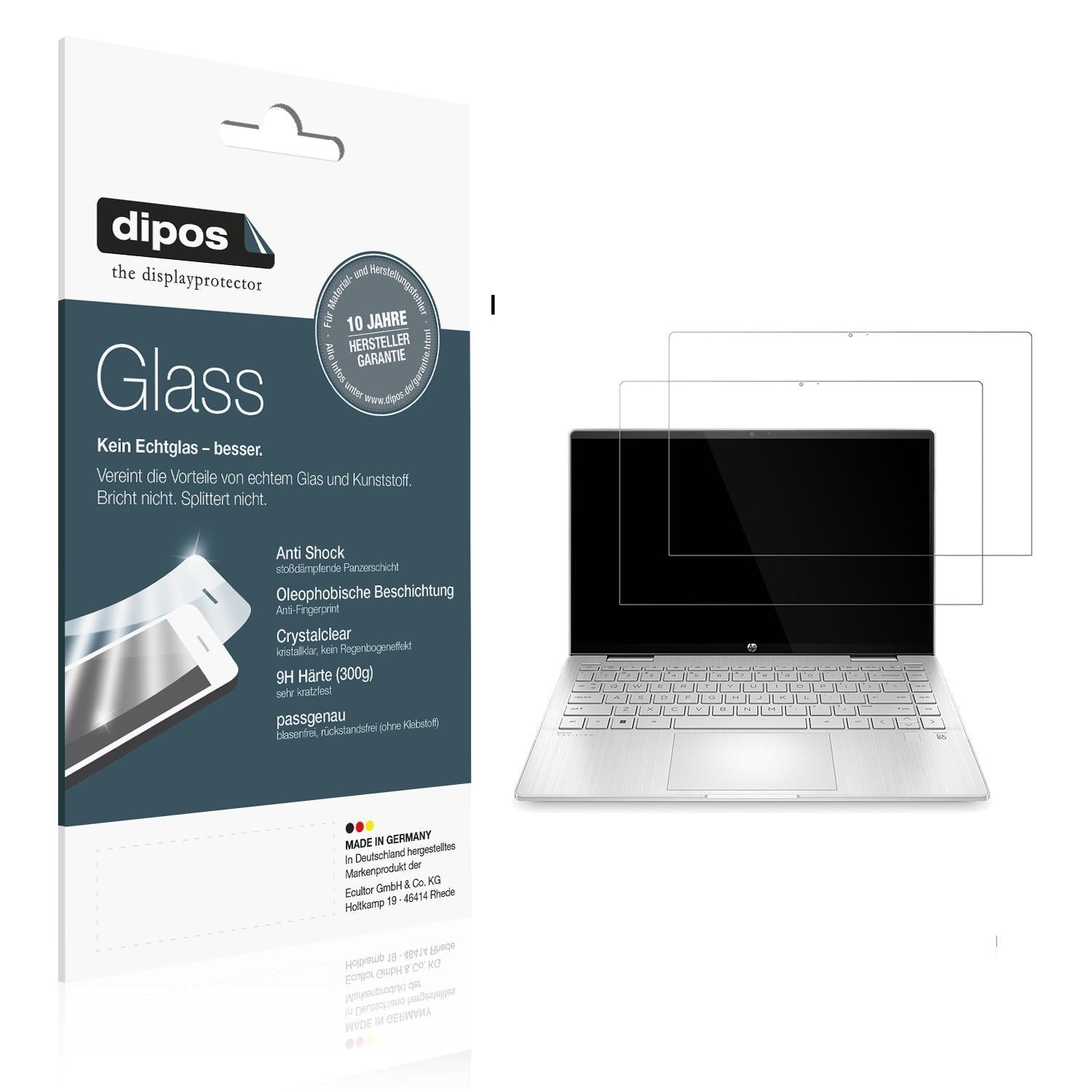 2x 9H Schutzfolie für HP Pavilion x360 2-in-1 14-e (1)