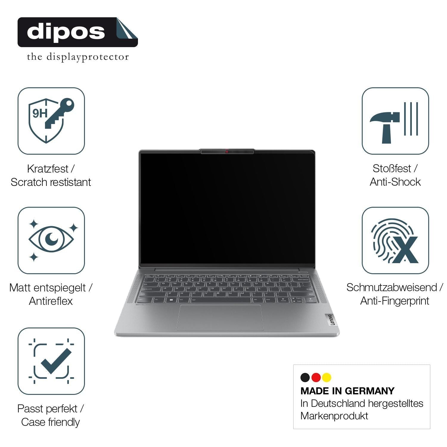 2x 9H Schutzfolie matt für Lenovo IdeaPad Pro 5 Ge (7)