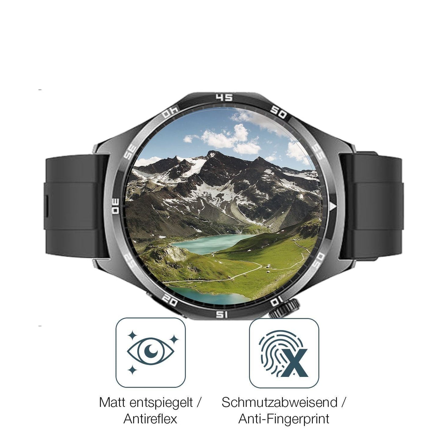 6x Schutzfolie matt für ECG HRV Gesundheitsuhr 2.0 (4)