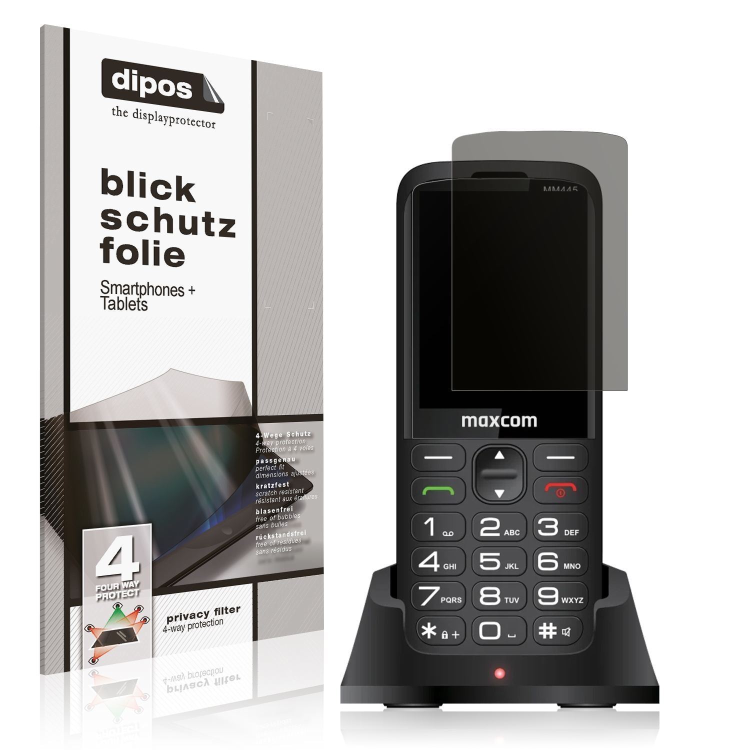 Blickschutzfolie für MaxCom Comfort MM445 4G matt  (1)