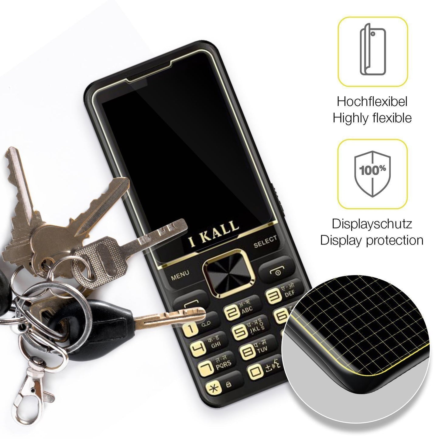 2x 3D Full Cover Schutzfolie für iKall K99 Pro (3)