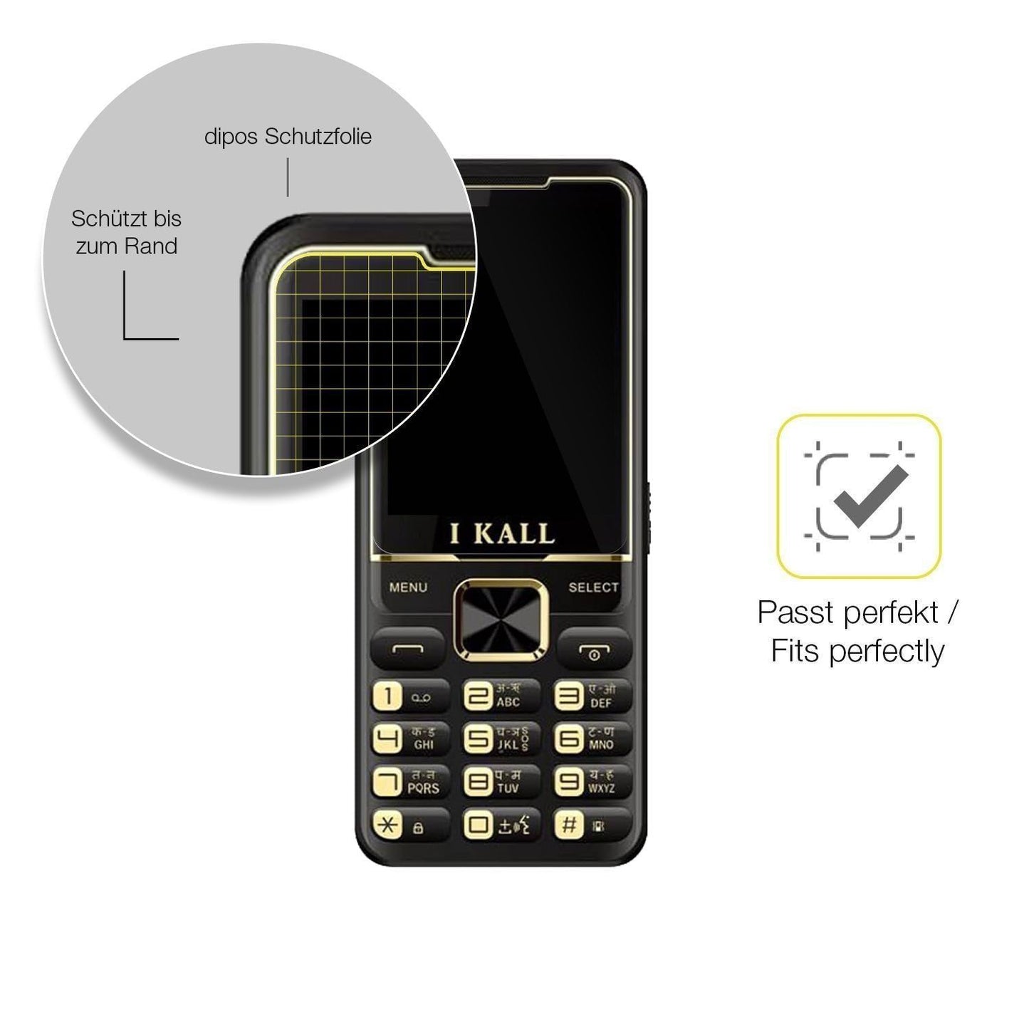 2x 3D Full Cover Schutzfolie für iKall K99 Pro (6)