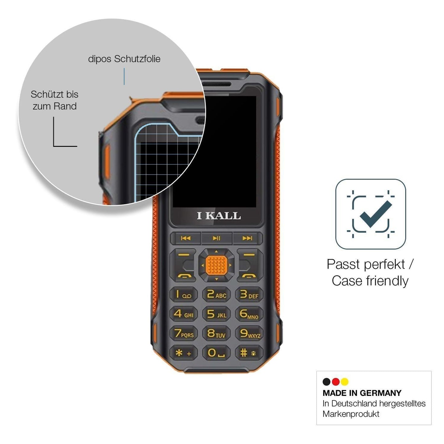 2x 9H Schutzfolie matt für I Kall K99 Pro Rugged P (6)
