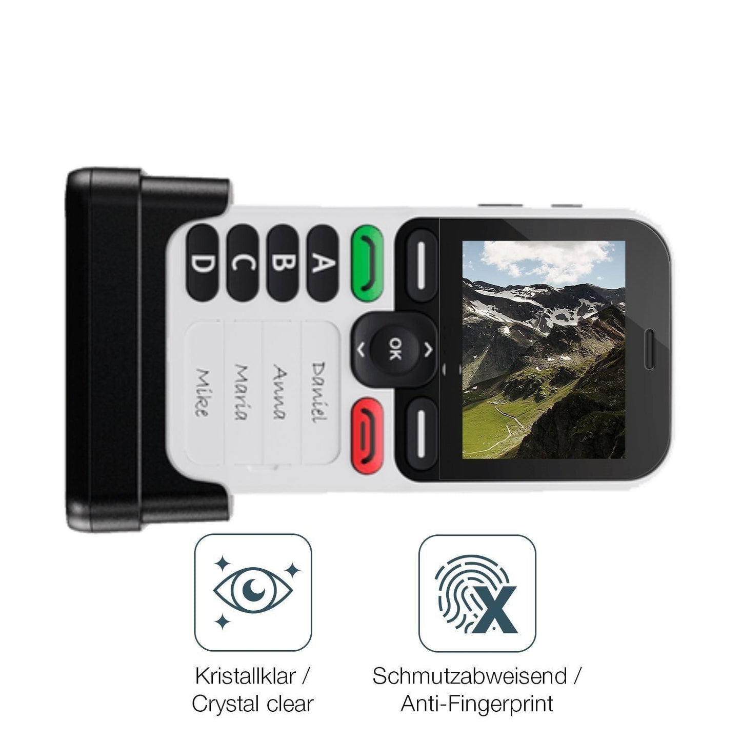 4x Schutzfolie klar für Doro Leva X10 Display-Schu (4)
