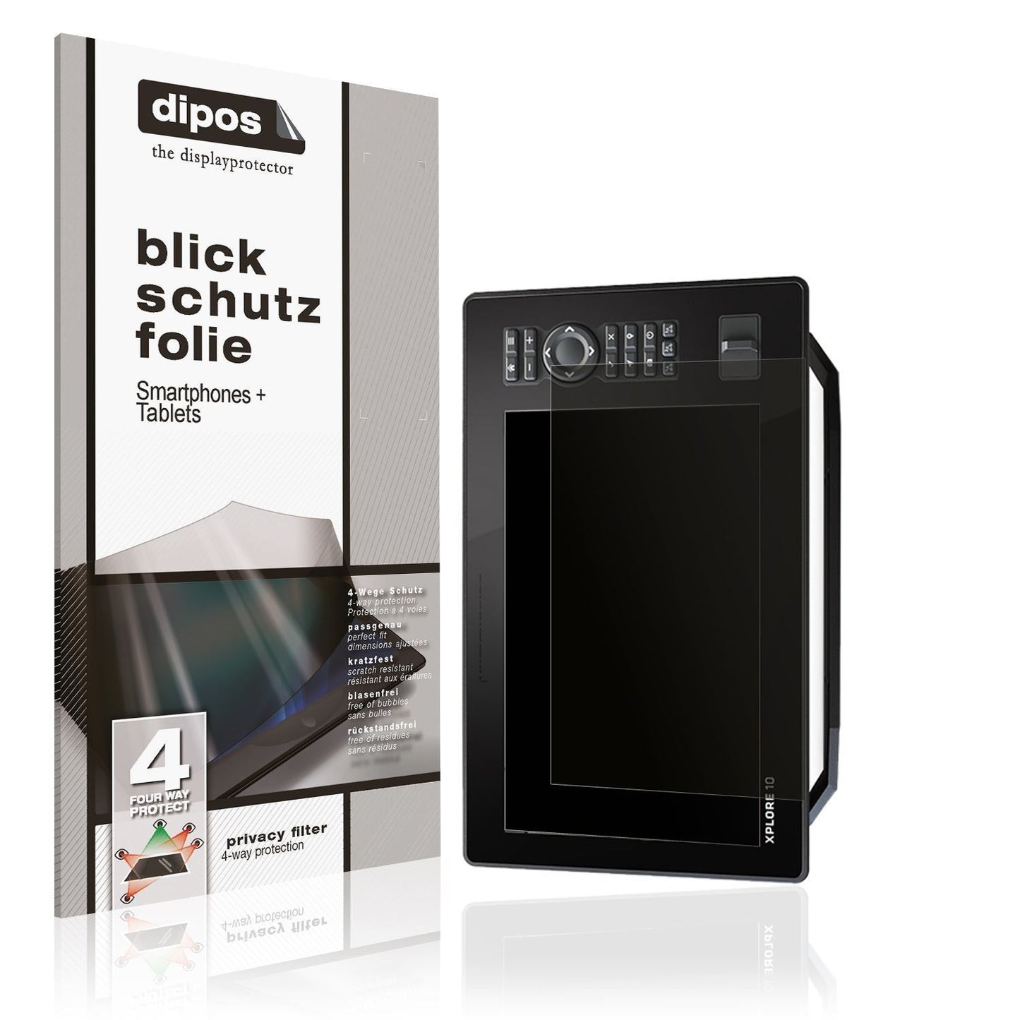 Blickschutzfolie für Humminbird Xplore 10 matt Sch (1)