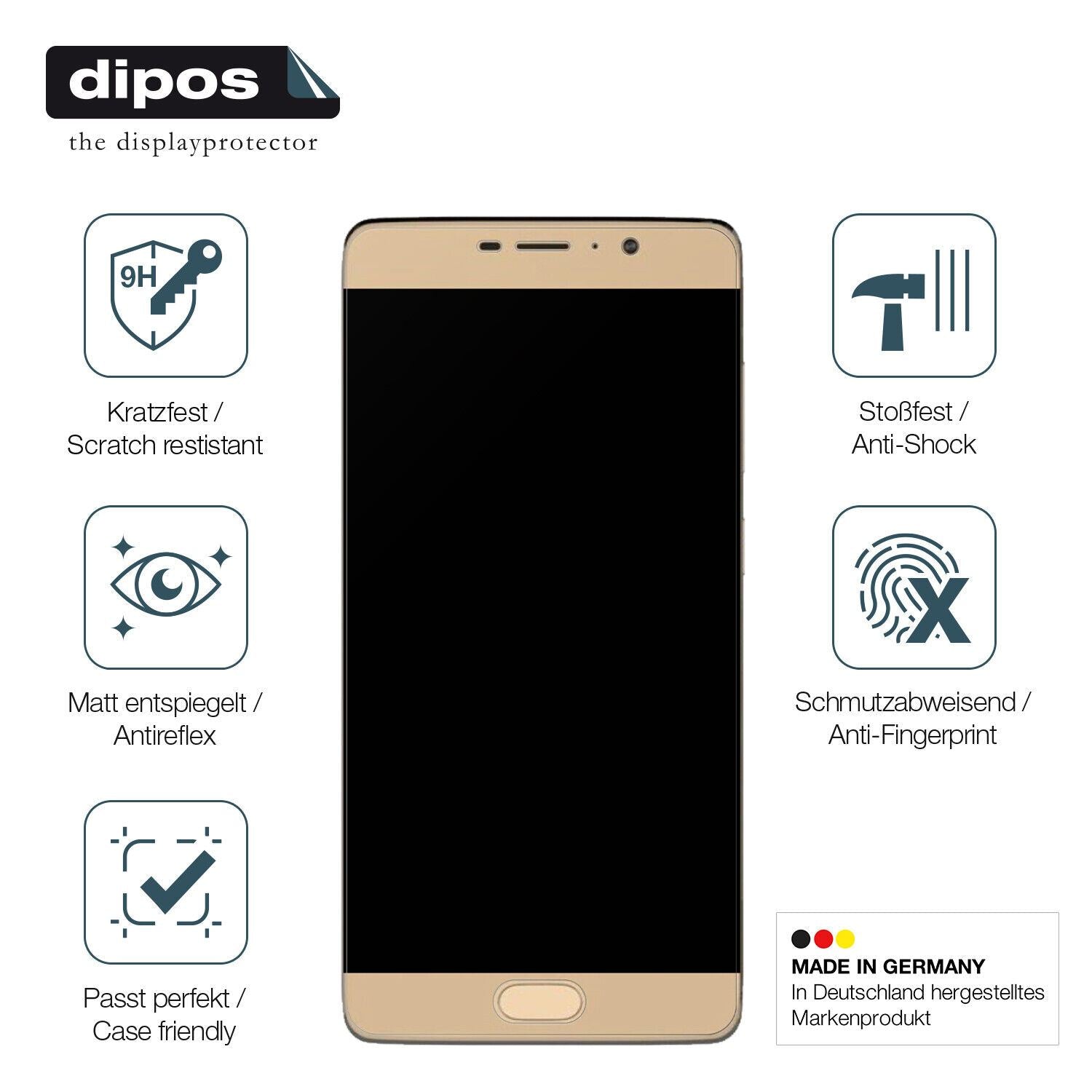 1x 9H Schutzfolie matt für Panasonic Eluga A3 Pro  (7)