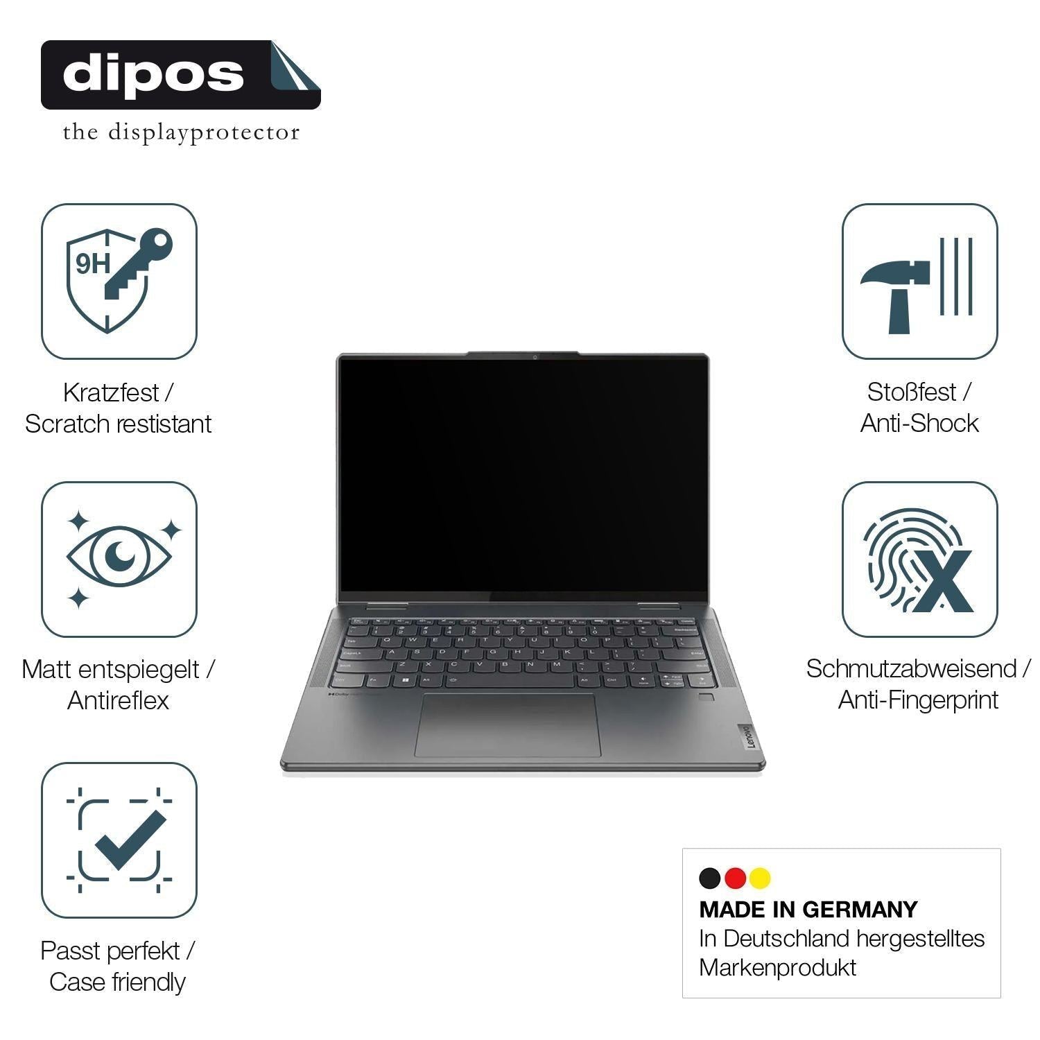 2x 9H Schutzfolie matt für Lenovo Yoga 7 14iAL7 14 (7)
